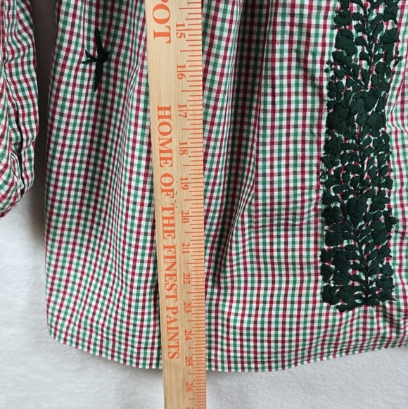 Mi Golondrina Peasant Blouse Crochet Yoke Gingham Artisan Puff Sleeve Top Sz.M - Picture 10 of 11